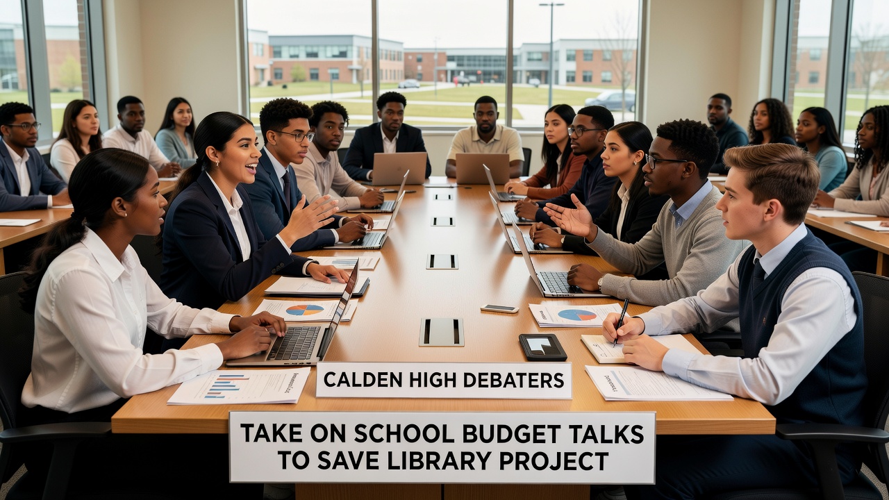 Calden High Debaters Take on School Budget Talks to Save Library Project